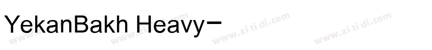 YekanBakh Heavy字体转换